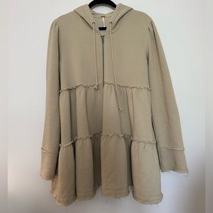 Free People- tiered trapeze zip jacket